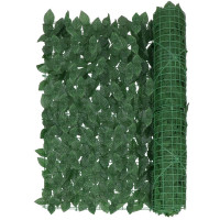 Panou paravan cu frunze artificiale pentru gard sau balcon, 100x300cm, verde inchis Panou paravan cu frunze artificiale pentru gard sau balcon, 100x300cm, verde inchis