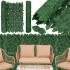 Panou paravan cu frunze artificiale pentru gard sau balcon, 100x300cm, verde inchis [2]