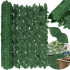 Panou paravan cu frunze artificiale pentru gard sau balcon, 100x300cm, verde inchis [3]
