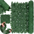 Panou paravan cu frunze artificiale pentru gard sau balcon, 100x300cm, verde inchis [26]