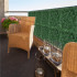 Panou paravan cu frunze artificiale pentru gard sau balcon, 100x300cm, verde inchis [6]