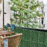 Panou paravan cu frunze artificiale pentru gard sau balcon, 100x300cm, verde inchis [7]