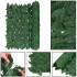 Panou paravan cu frunze artificiale pentru gard sau balcon, 100x300cm, verde inchis [10]