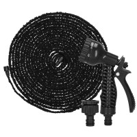 Furtun extensibil pentru udat gradina, cu pistol stropire, 20-60 metri, negru Furtun extensibil pentru udat gradina, cu pistol stropire, 20-60 metri, negru