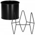 (DL) Suport ghiveci metalic negru GA162, inaltime 19cm [12]