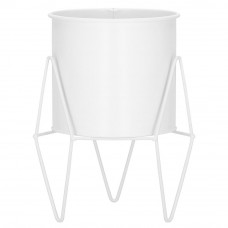 (DL) Suport ghiveci metalic alb GA163, inaltime 22cm