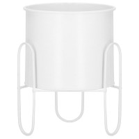 (DL) Suport ghiveci metalic alb GA165, inaltime 21cm