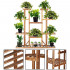 Stand de flori din lemn cu 15 etajere suport GA200, 119x120cm [15]