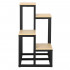 Stand pentru flori, cadru metalic, 4 etajere, 34x34x68 cm, bej [13]
