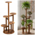 Suport pentru flori, din lemn si MDF, 6 niveluri pentru ghivece, 48x48x87 cm, maro [3]