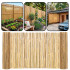 Panou paravan gard din bambus natural, inaltime 150 cm, lungine 300 cm, lamele 15mm, maro natur [12]