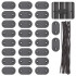 Set accesorii montaj prindere panou de gard din PVC, 26 cleme si 26 agrafe de fixare, gri inchis [2]