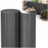 Panou de gard pentru intimitate in gradina, lamele PVC ce imita bambusul, protectie UV, 500x140 cm, gri [5]