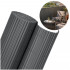 Panou de gard pentru intimitate in gradina, lamele PVC ce imita bambusul, protectie UV, 500x120 cm, gri [5]