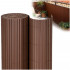 Panou de gard pentru intimitate in gradina, lamele PVC ce imita bambusul, protectie UV, 500x100 cm, maro [2]