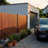 Panou de gard pentru intimitate in gradina, lamele PVC ce imita bambusul, protectie UV, 400x100 cm, maro [6]