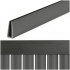 Profil mascare PVC pentru panou de gard, 100 cm, protectie margine, gri [2]