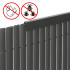 Profil mascare PVC pentru panou de gard, 100 cm, protectie margine, gri [8]
