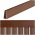 Profil mascare PVC pentru panou de gard, 100 cm, protectie margine, maro [2]