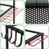 Carucior mobil pentru scule si unelte de gradina cu 3 rafturi, organizator metalic cu roti, 66x40x96 cm, negru [21]