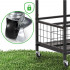 Carucior mobil pentru scule si unelte de gradina cu 3 rafturi, organizator metalic cu roti, 66x40x96 cm, negru [4]