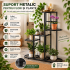 Suport metalic pentru flori si plante cu 5 rafturi si 7 locuri pentru ghivece, structura rezistenta din otel, maxim 30 kg, pentru living, balcon sau t [2]