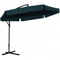 Umbrela gradina tip banana cu mecanism inclinare, impermeabila, diametru 300 cm, husa inclusa, verde
