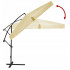 Umbrela gradina tip banana cu mecanism inclinare, impermeabila, diametru 300 cm, husa inclusa, bej [4]