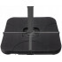Suport baza umbrela 50x50x8 cm, set 4 elemente umplere cu apa sau nisip, manere metalice, plastic rezistent, negru [5]