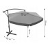 Umbrela gradina cu inclinare reglabila, cupola cu protectie UV, husa protectie, diametru 300 cm, gri [3]