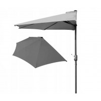 Umbrela balcon 270x250 cm, montaj pe perete, cu manivela si husa impermeabila, poliester 180g/mp, gri Umbrela balcon 270x250 cm, montaj pe perete, cu manivela si husa impermeabila, poliester 180g/mp, gri