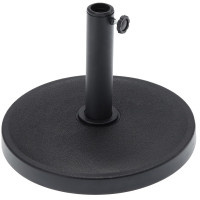 Baza umbrela din beton 12 kg, cu prindere metalica reglabila, rotunda, negru