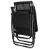 Sezlong pliabil SERSIMO GC3, Relax Zero Gravity cu parasolar, 175cm, negru [10]