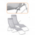 Sezlong pliabil Zero Gravity cu sezut din textilene, capacitate 120 kg, 60x185x96 cm, gri deschis [3]