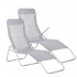 Sezlong pliabil Zero Gravity cu sezut din textilene, capacitate 120 kg, 60x185x96 cm, gri deschis [16]