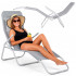 Sezlong pliabil Zero Gravity cu sezut din textilene, capacitate 120 kg, 60x185x96 cm, gri deschis [22]