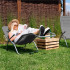 Sezlong pliabil Zero Gravity cu sezut din textilene, capacitate 120 kg, 60x185x96 cm, gri [17]