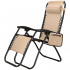 Sezlong scaun pliant plaja sau gradina, Siesta, gravitatie zero, cu tetiera, 175x67x110 cm, bej [14]
