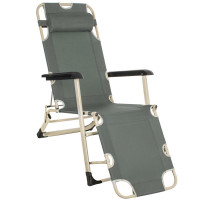 Sezlong pliabil SERSIMO GC036, 90x65x175cm, gri