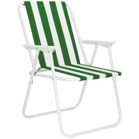 Scaun de plaja Sersimo GC051, pliabil, 100kg, 52x74cm, alb verde