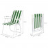 Scaun de plaja Sersimo GC051, pliabil, 100kg, 52x74cm, alb verde [11]