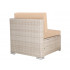Set mobilier gradina 7 piese, canapea modulara colt L sau U, perne groase, masa cu blat sticla, technoratan, bej [17]