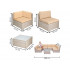 Set mobilier gradina 7 piese, canapea modulara colt L sau U, perne groase, masa cu blat sticla, technoratan, bej [21]