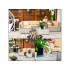 Set mobilier gradina 7 piese, canapea modulara colt L sau U, perne groase, masa cu blat sticla, technoratan, bej [27]