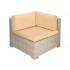 Set mobilier gradina 7 piese, canapea modulara colt L sau U, perne groase, masa cu blat sticla, technoratan, bej [6]