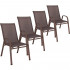 Set 4 scaune gradina cu brate, cadru otel si sezut textilene, 53x72x92 cm, maro [7]