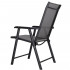 Scaun de gradina metalic, pliabil, 95x57x66cm, maxim 150kg, gri [10]