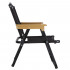 Scaun metalic plabil pentru gradina, camping sau plaja, 50x53x61cm, negru [21]