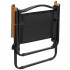 Scaun metalic plabil pentru gradina, camping sau plaja, 50x53x61cm, negru [29]
