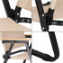 Scaun metalic plabil pentru gradina, camping sau plaja, 78x53x60cm, bej [22]